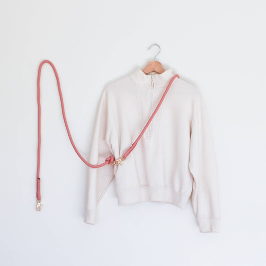 Furlou Rose - Hands Free Dog Braided Rope Leash