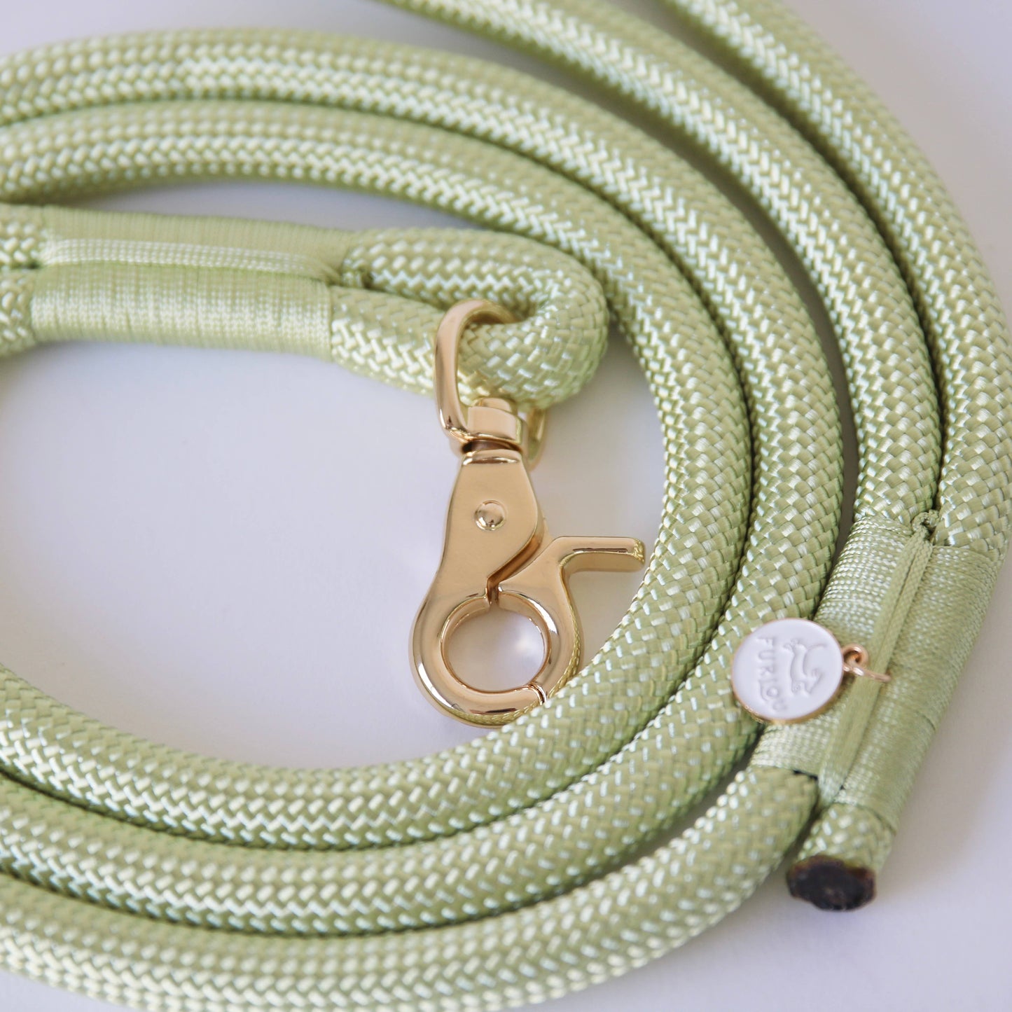Furlou Lime Green - Hands Free Dog Braided Rope Leash