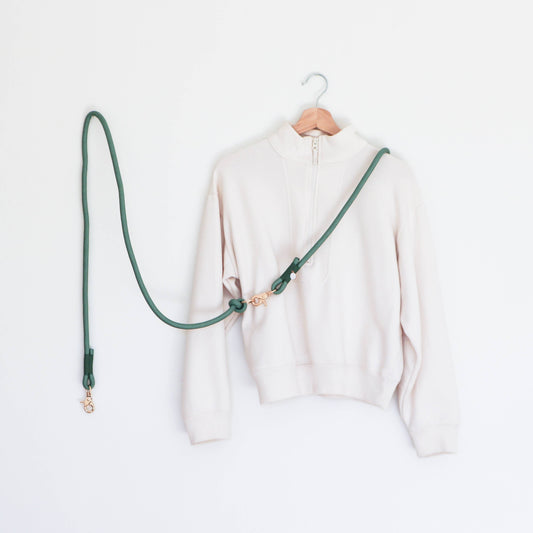 Furlou Sage - Hands Free Dog Braided Rope Leash