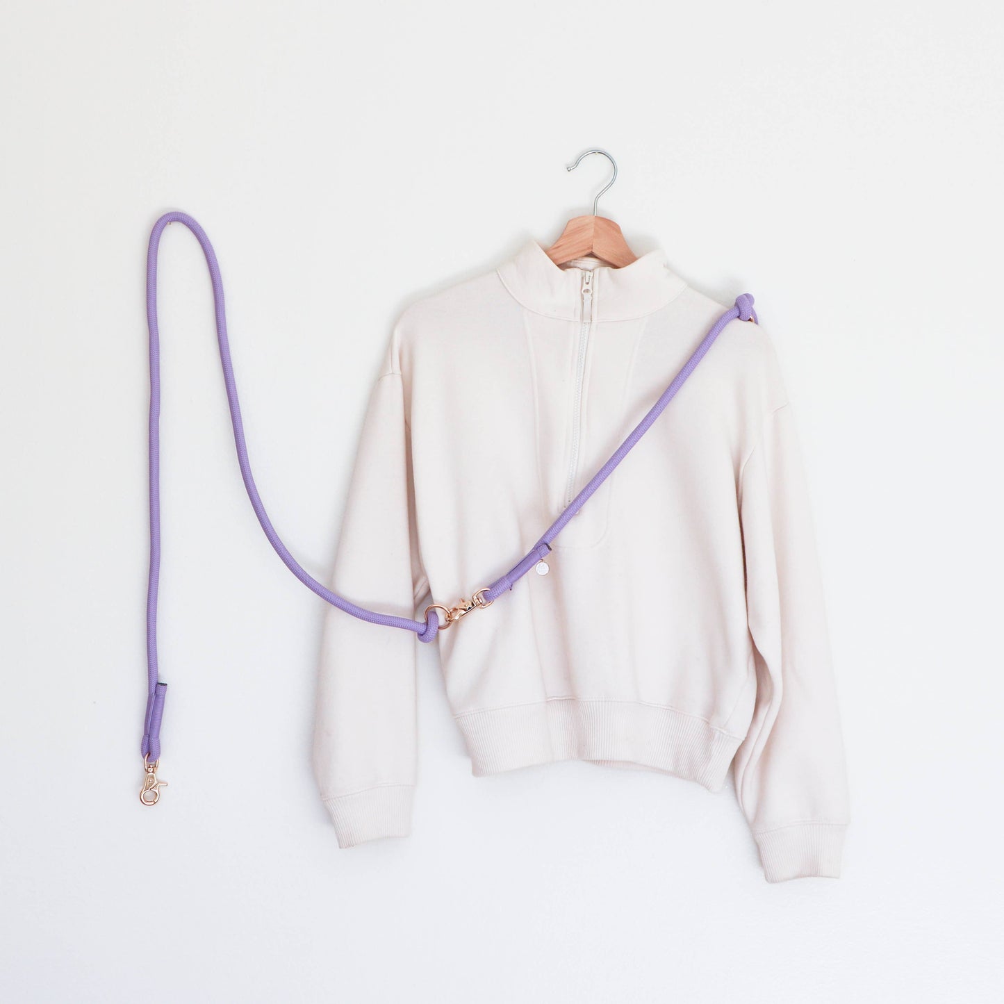 Furlou Lavender- Hands Free Dog Braided Rope Leash