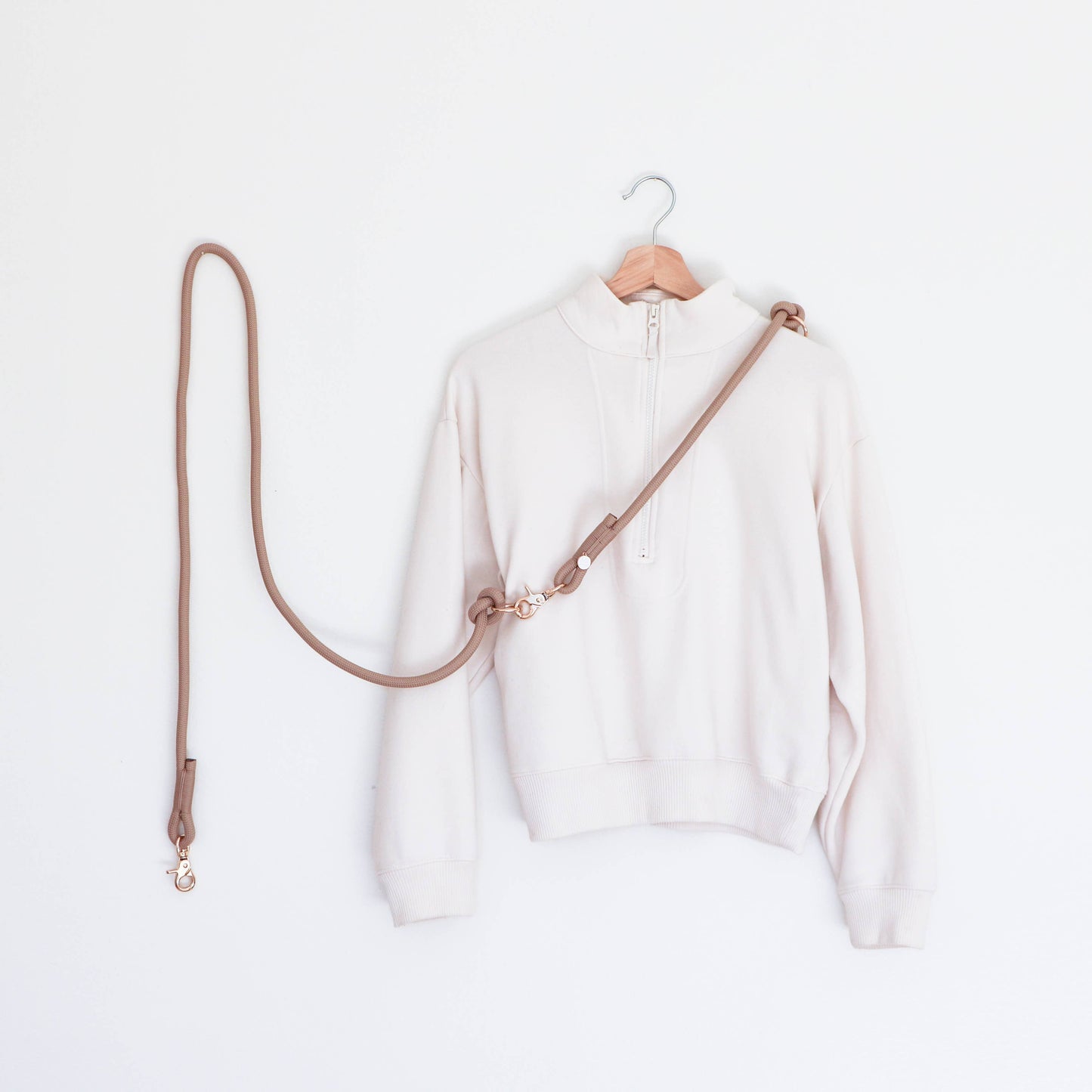 Furlou Tan - Hands Free Dog Braided Rope Leash