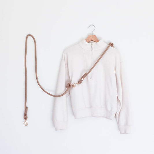 Furlou Tan - Hands Free Dog Braided Rope Leash