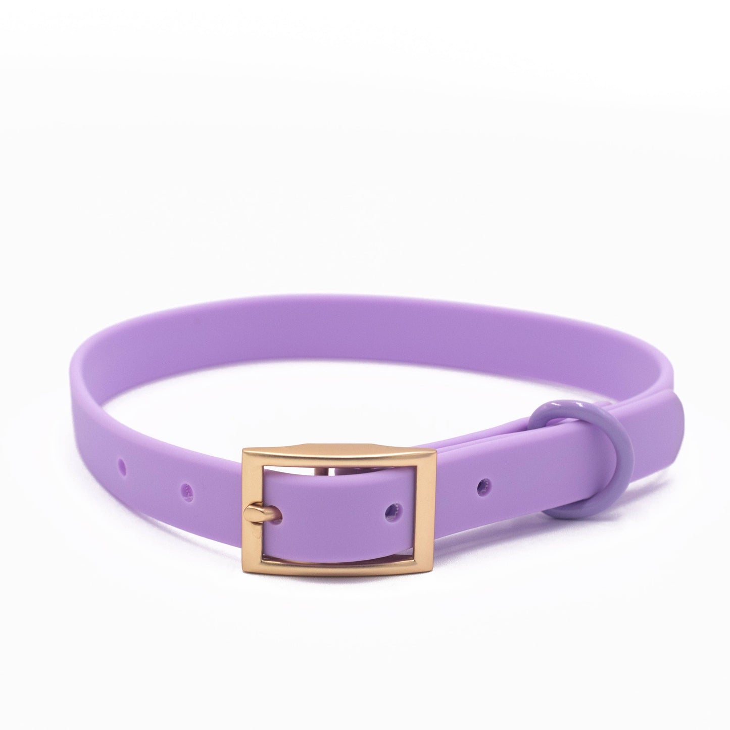 Ollie XO Lilac Purple Waterproof Collar with Gold Hardware