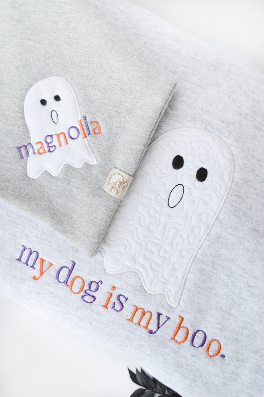 Embroidered | My Dog Is My Boo Crewneck