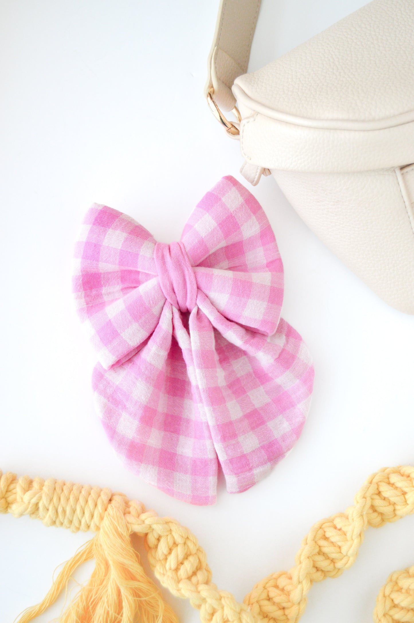 Peony Gingham Sailor Bow