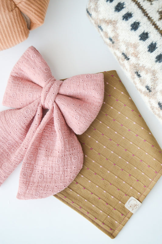 Rosewood Sailor Bow & Bow Tie