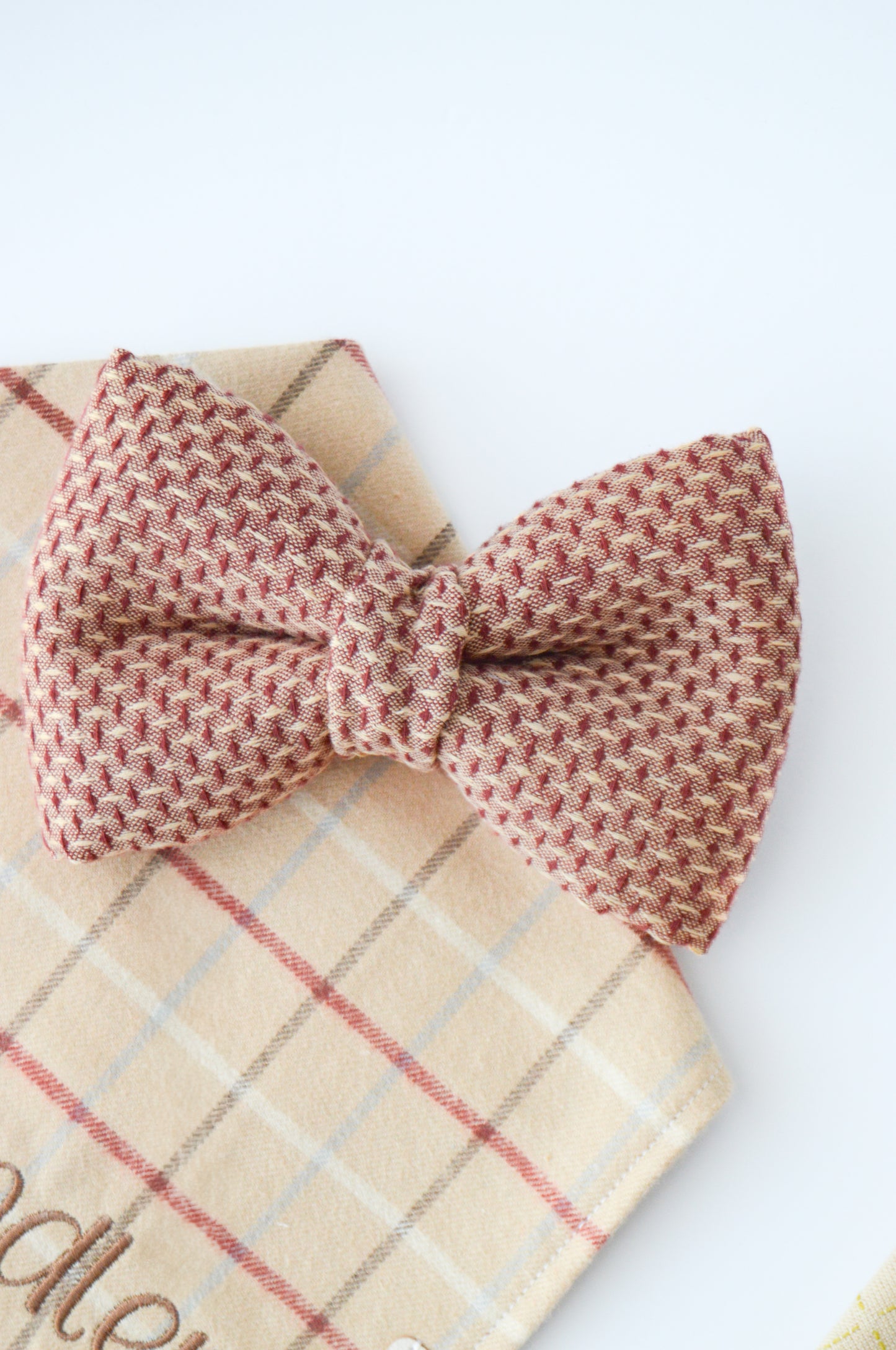 Carmel Apple Woven Sailor Bow & Bow Tie