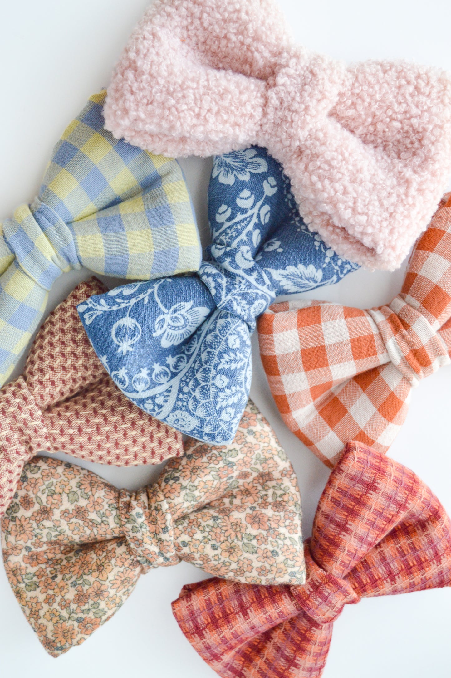 Muslin Gingham Sailor Bow & Bow Tie