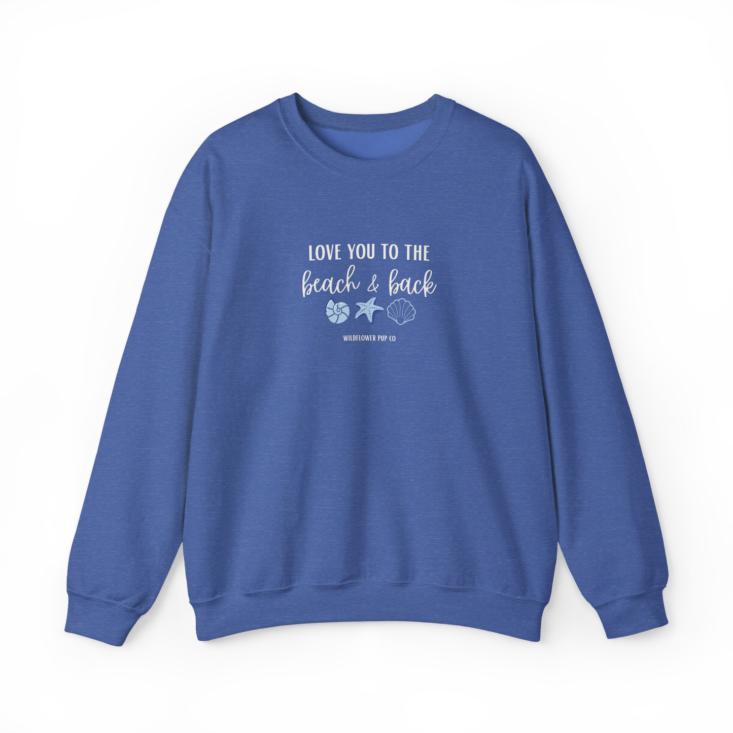 Love You To The Beach And Back Crewneck (Heather Blue)