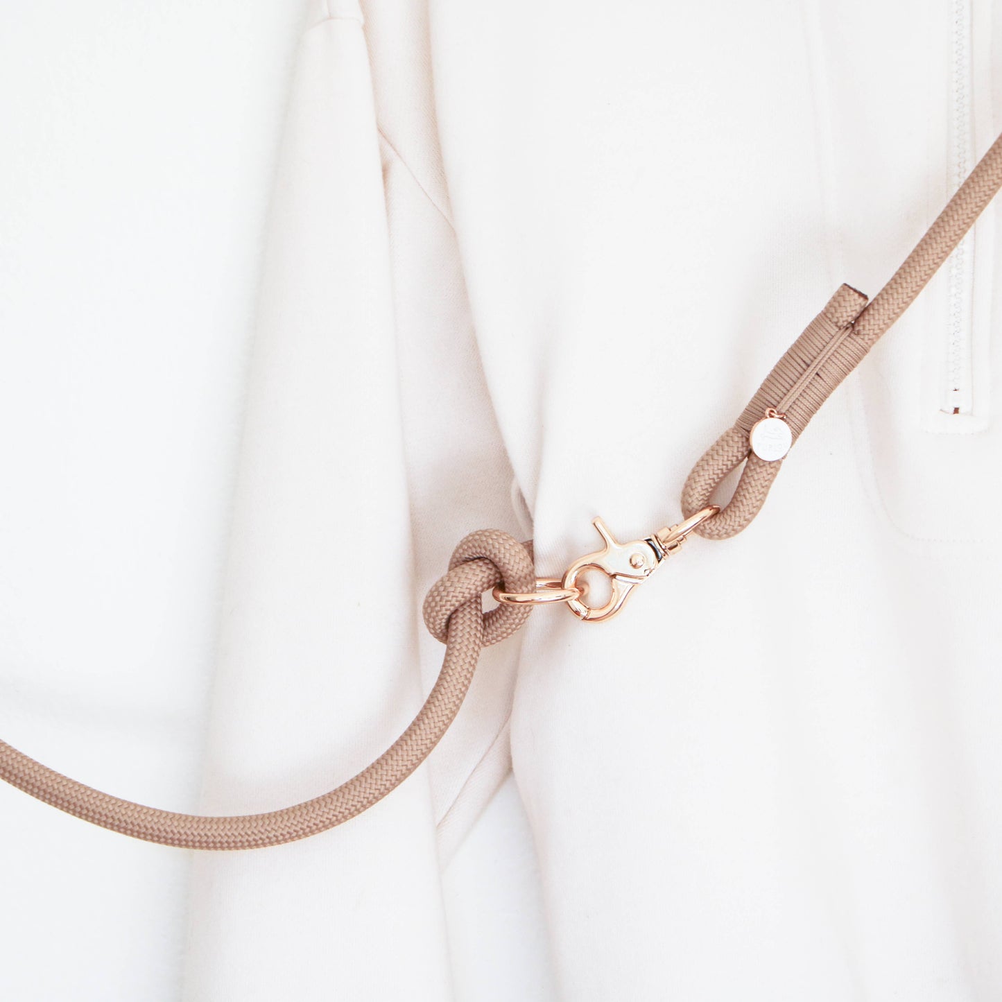 Furlou Tan - Hands Free Dog Braided Rope Leash