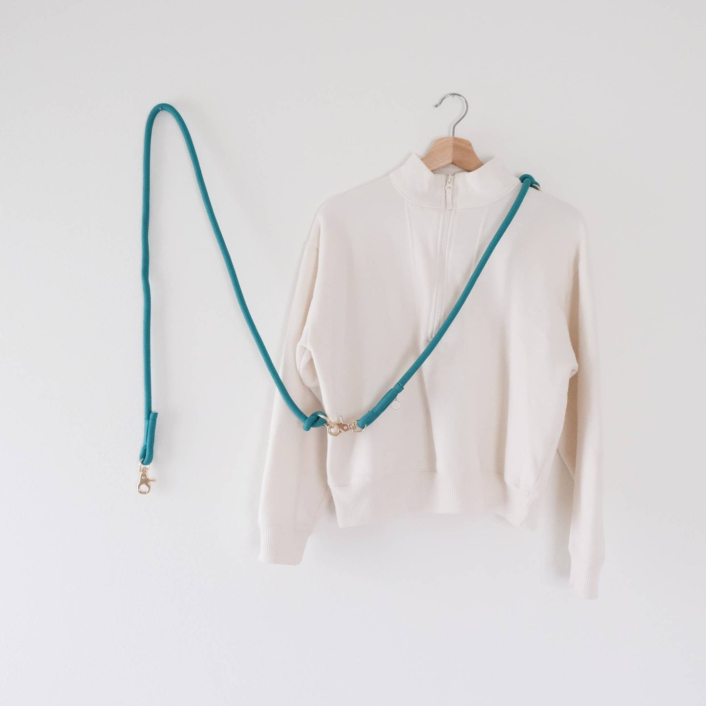 Furlou Teal- Hands Free Dog Braided Rope Leash