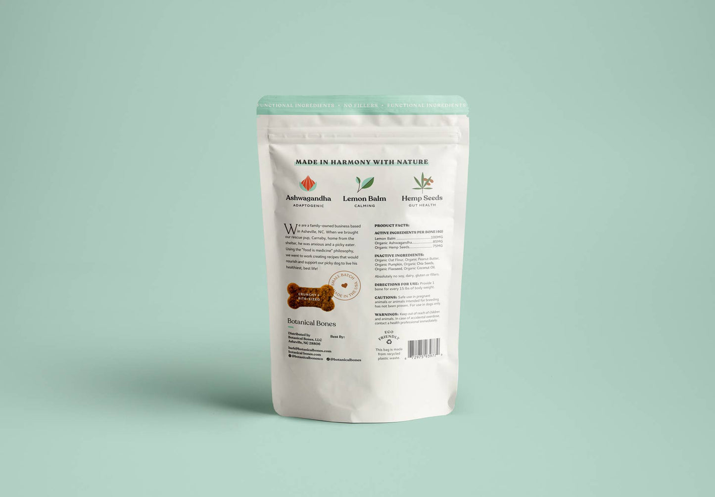 Botanical Bones | Balance + Calm Cookies - All Natural, Organic Dog Treats