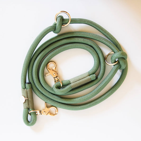 Furlou Sage - Hands Free Dog Braided Rope Leash