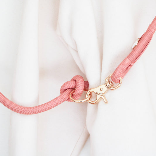 Furlou Rose - Hands Free Dog Braided Rope Leash