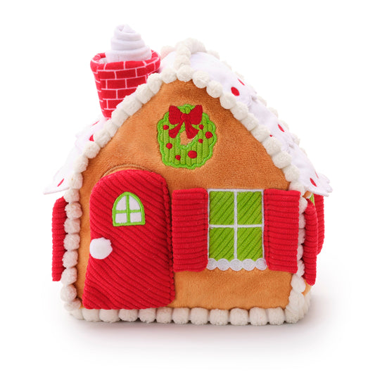 The Foggy Dog-Gingerbread House Interactive Snuffle Holiday Dog Toy