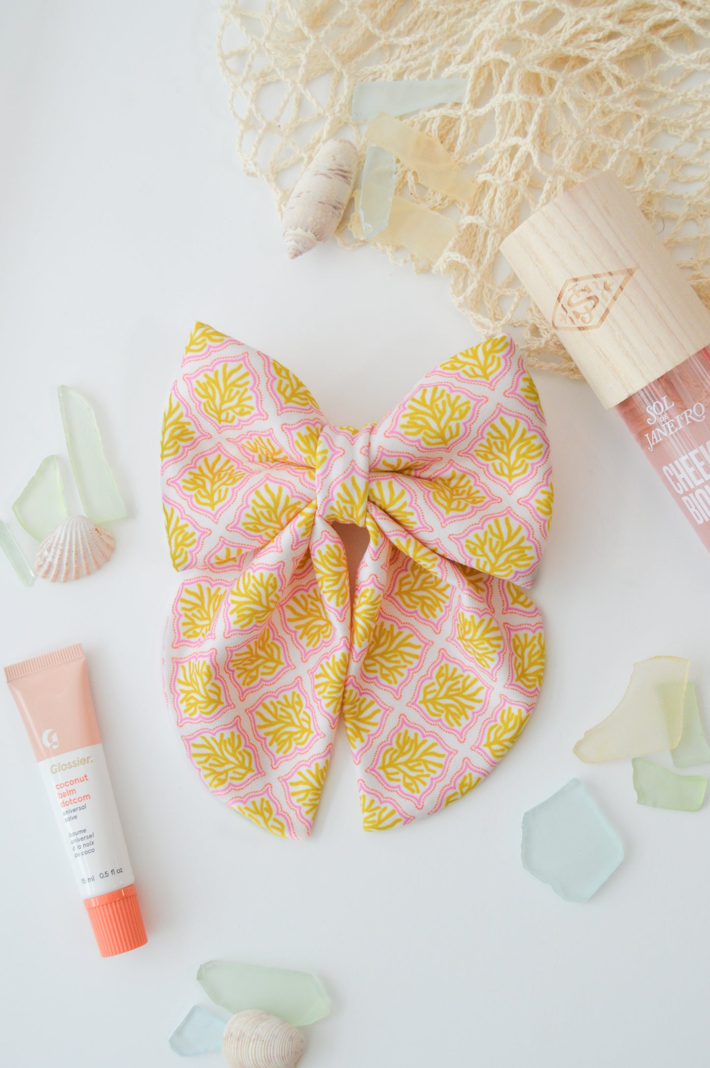Coral Reef Chartreuse Sailor Bow & Bow Tie