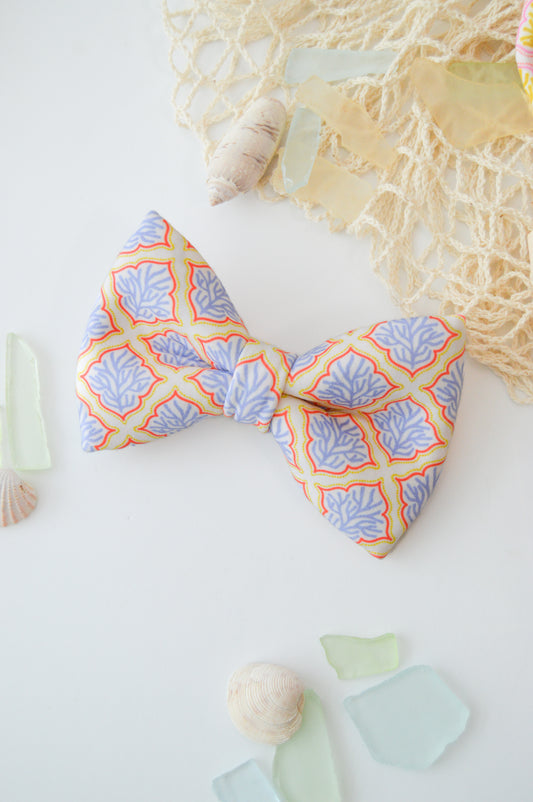 Coral Reef Azul Sailor Bow & Bow Tie