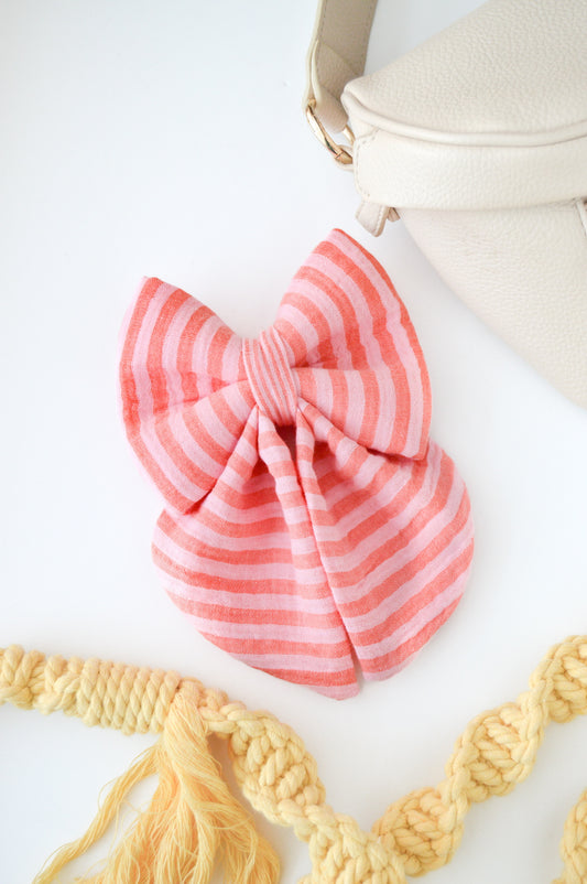 Cotton Candy Cabana Sailor Bow