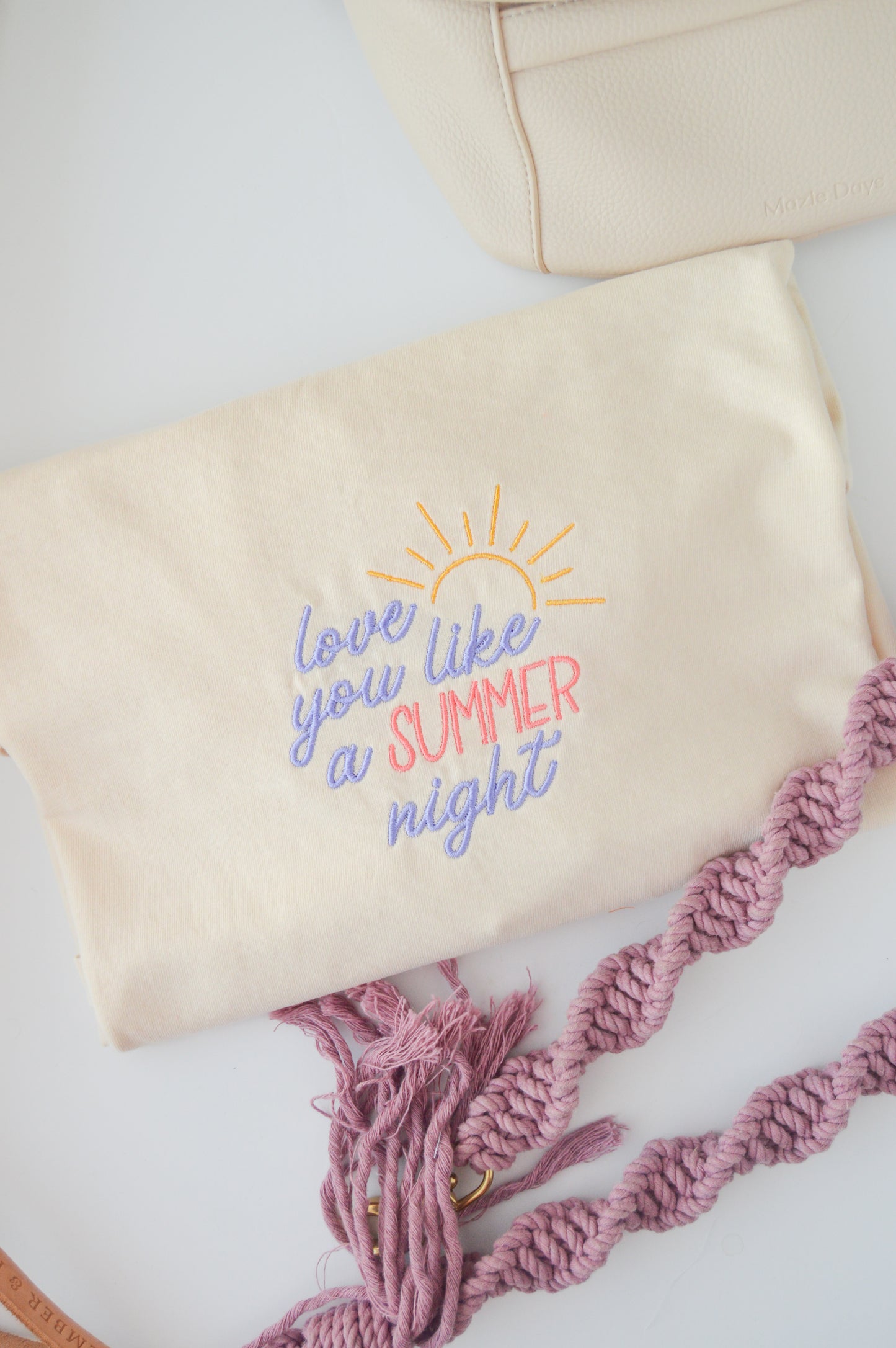 Love You Like A Summer Night | Embroidered Comfort Colors Tee