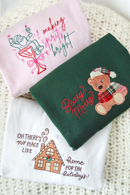Embroidered | Beary Merry Crewneck