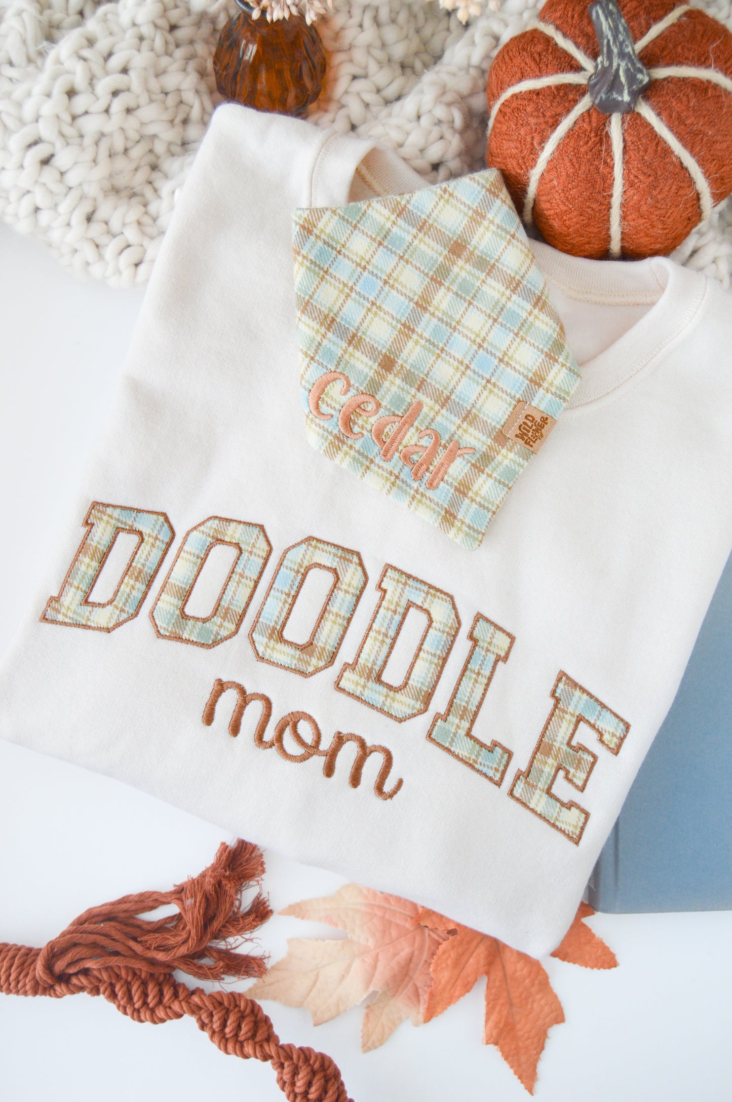 Dog Mom Embroidered Crewneck