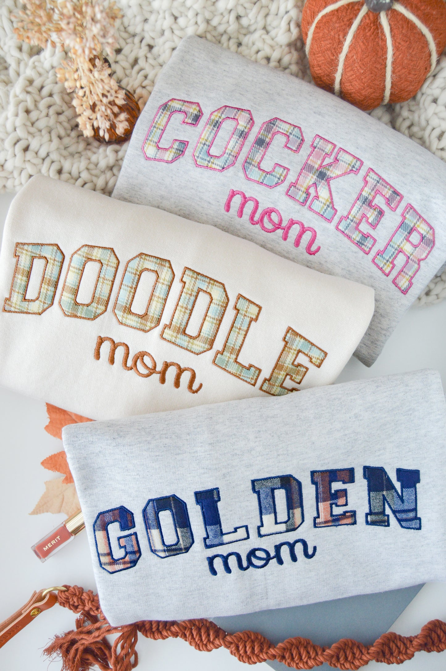 Dog Mom Embroidered Crewneck