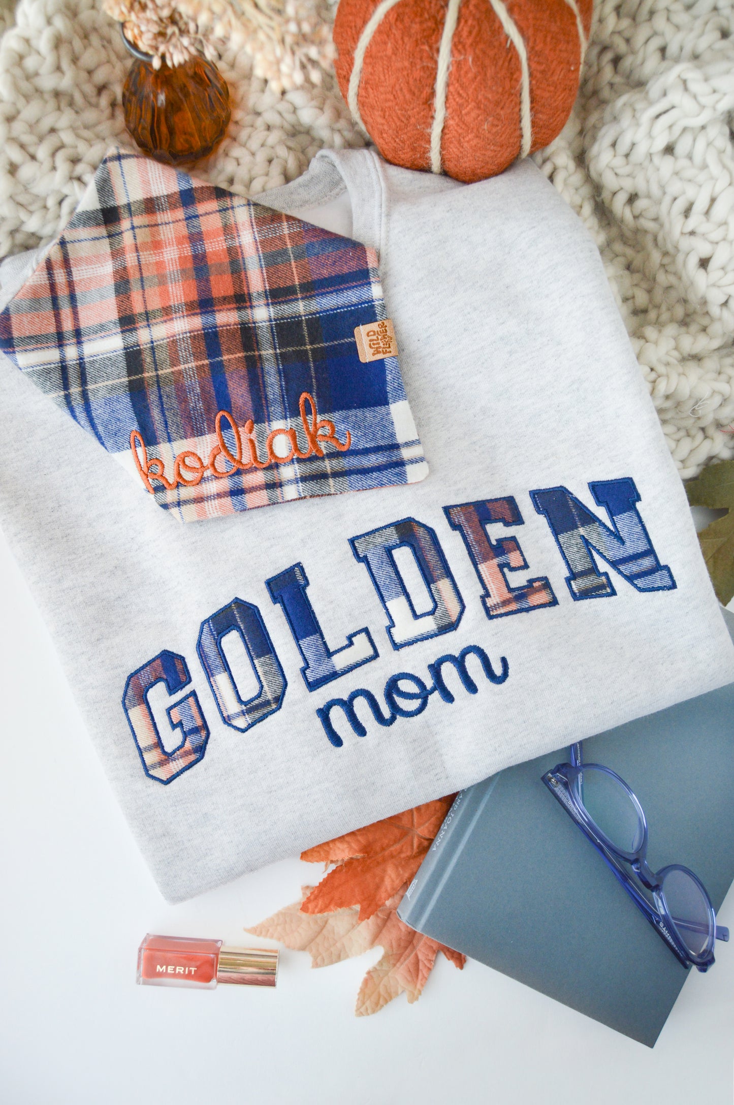 Dog Mom Embroidered Crewneck