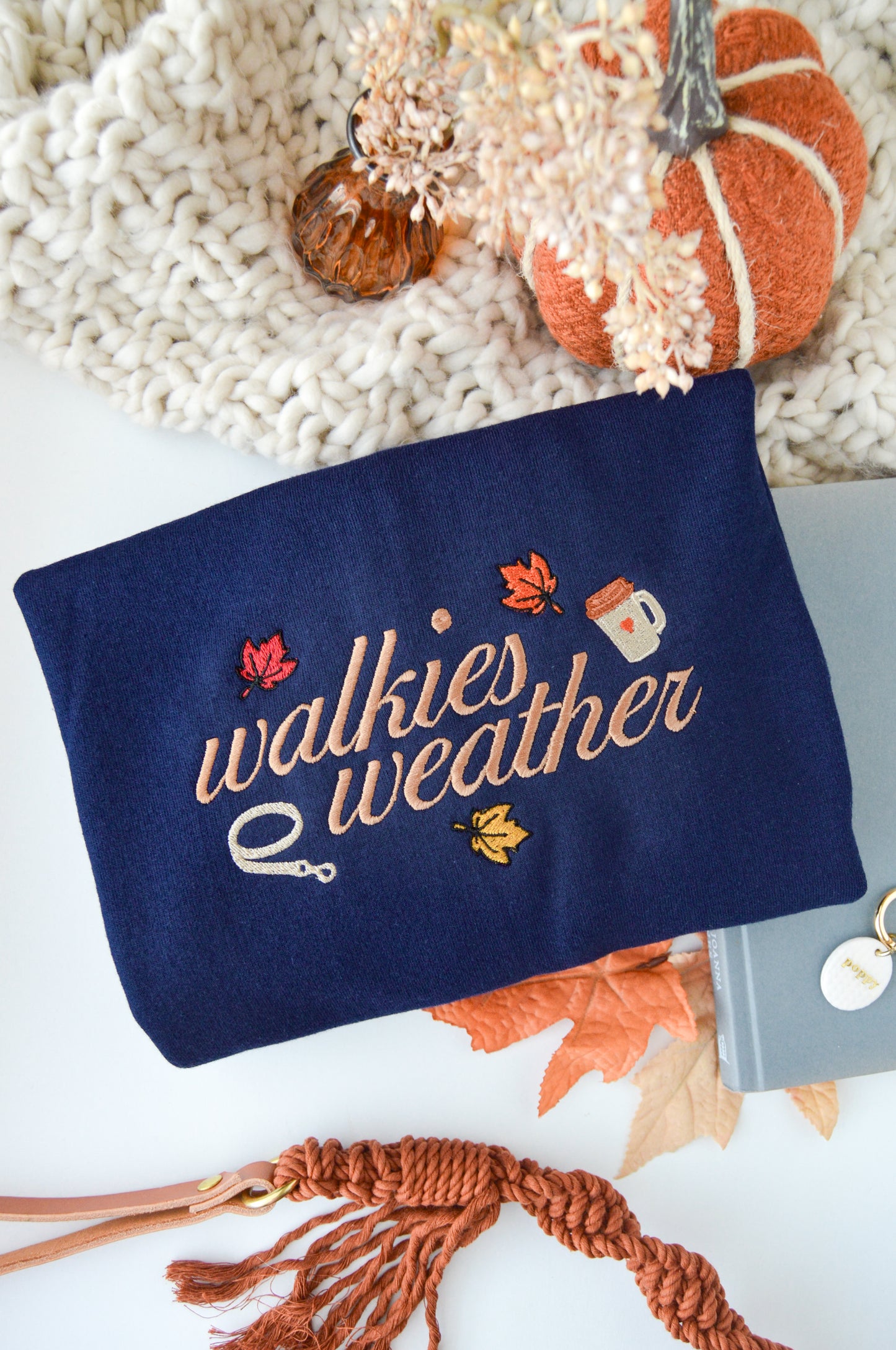 Walkies Weather Embroidered Crewneck