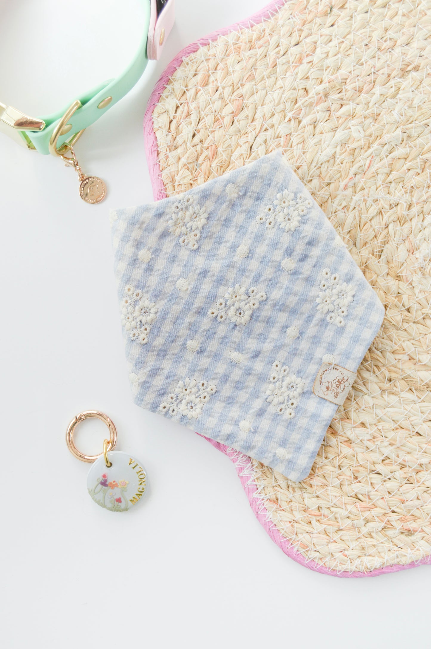 Blue Gingham Eyelet