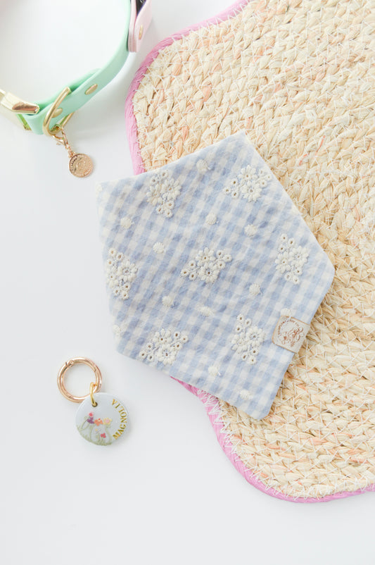 Blue Gingham Eyelet