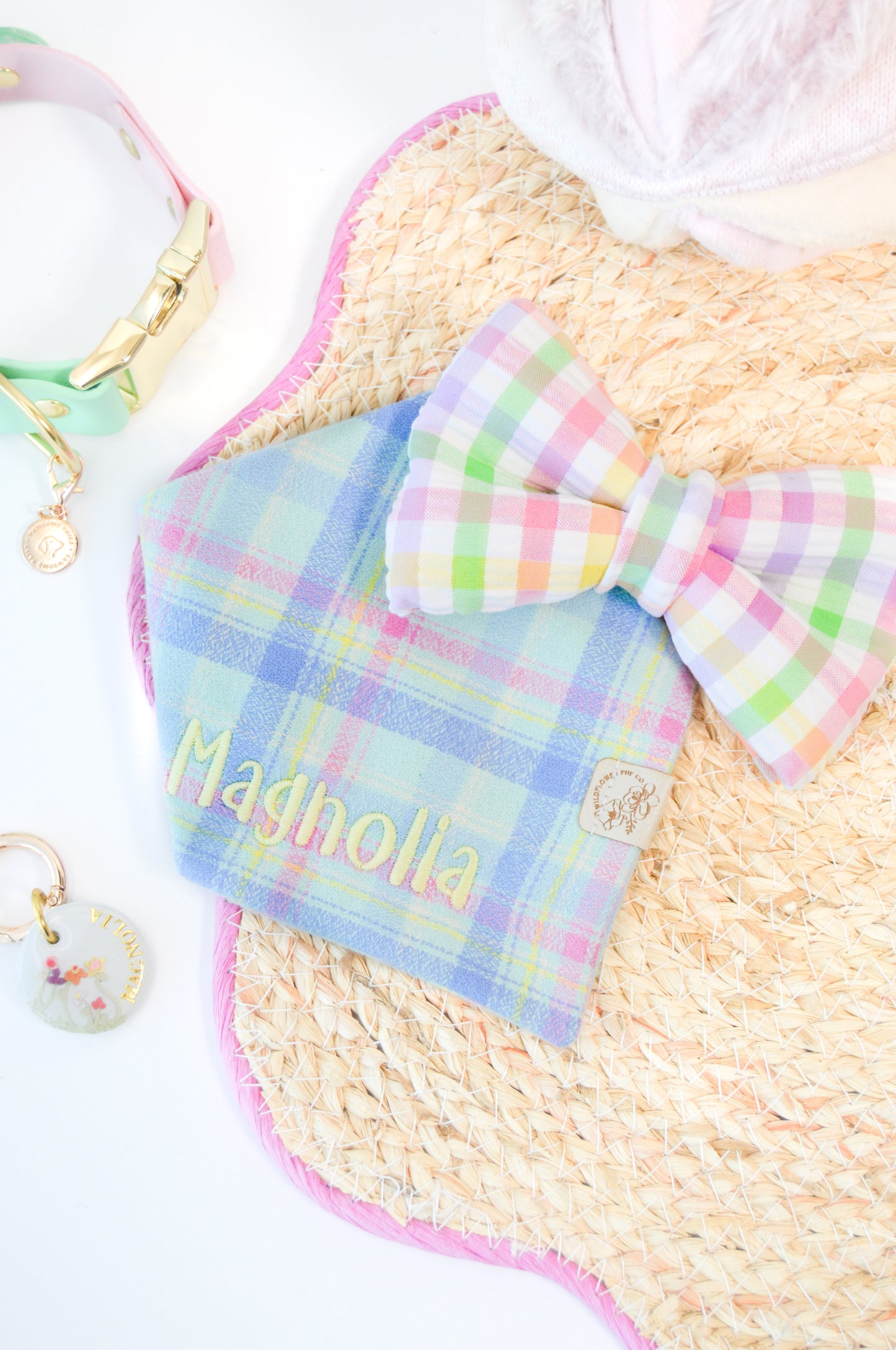 Spring Seersucker Sailor Bow & Bow Tie