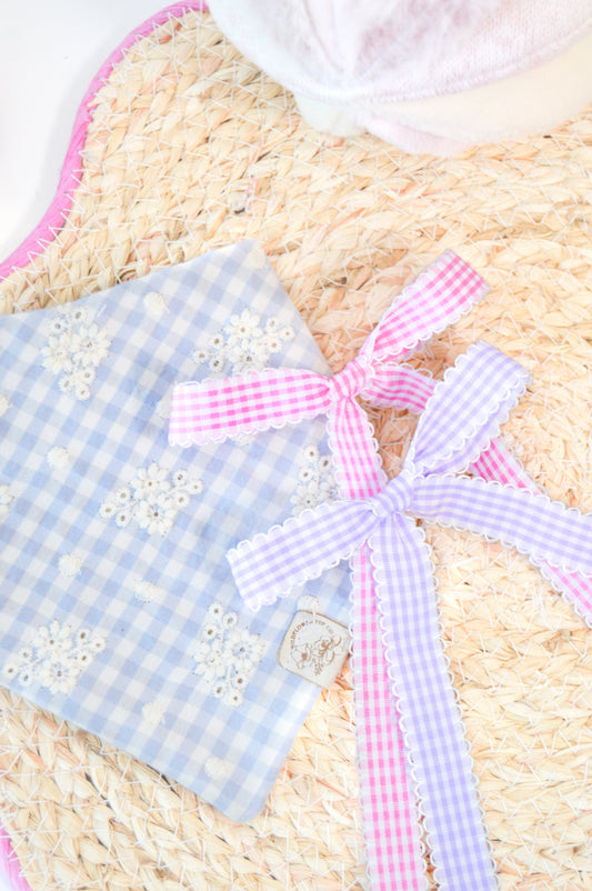 Blue Gingham Eyelet