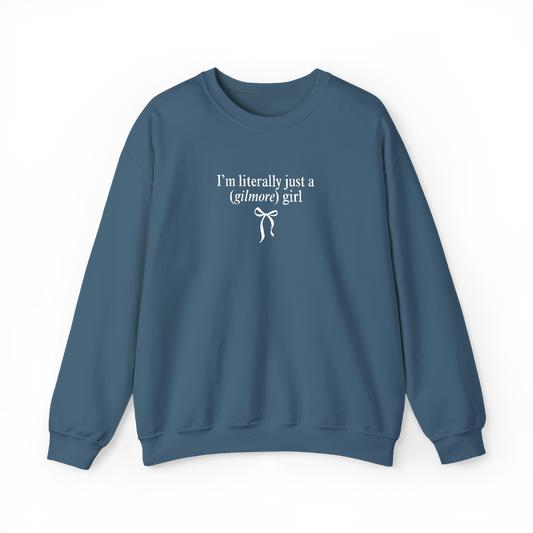 Embroidered | I'm Literally just a Gilmore Girl Crewneck (Indigo)